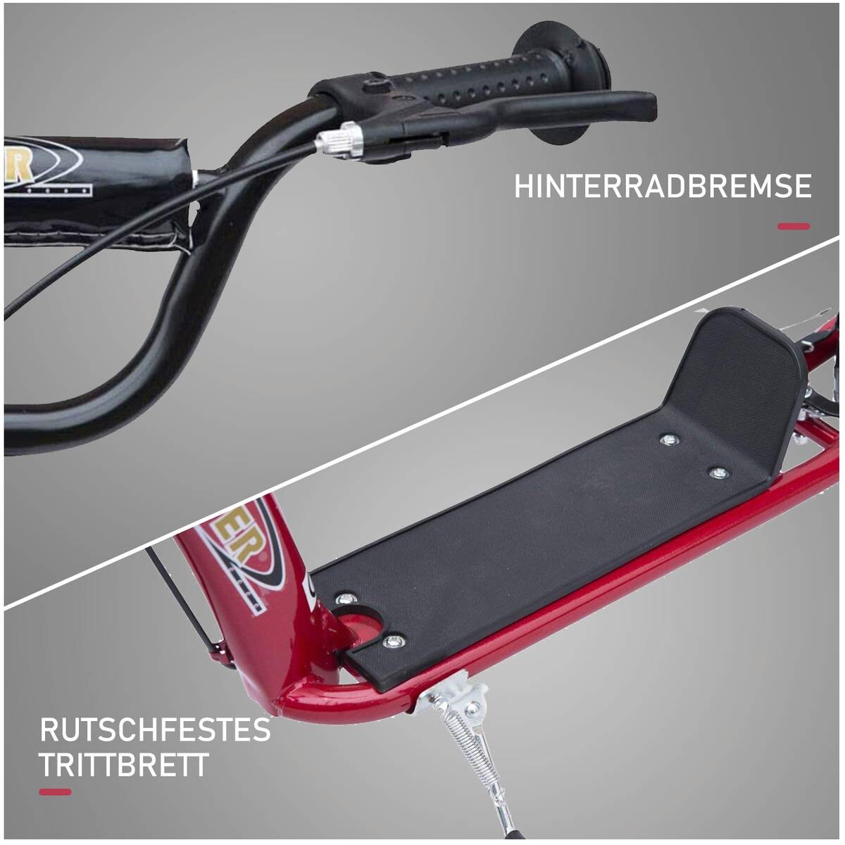 HOMCOM Kinderroller rot