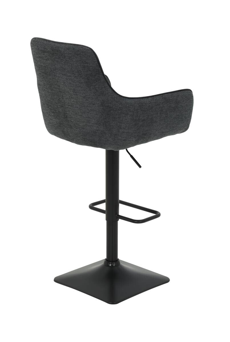 Barhocker Dora, 2er-Set anthrazit Webstoff Samtoptik B/H/T: ca. 51x117x57 cm