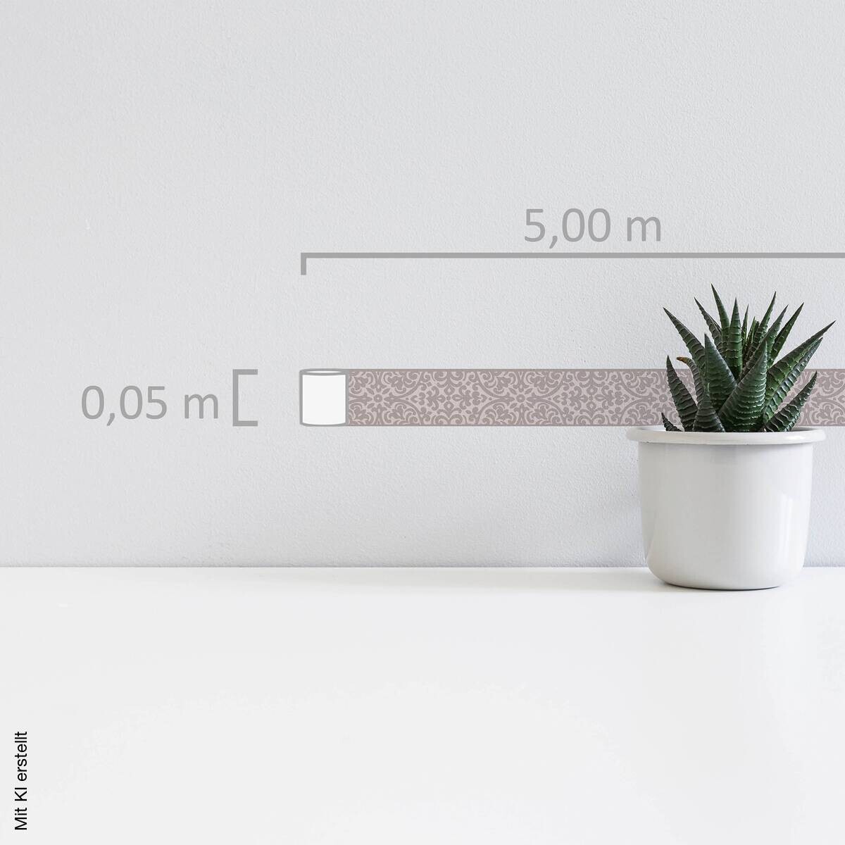 A.S.Creation Bordüre grau braun beige B/H/D: ca. 5x500x5,5 cm
