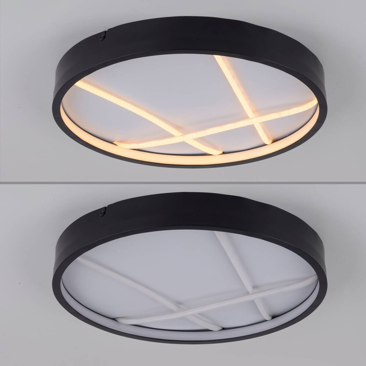 Just Light LED-Deckenleuchte Mikado schwarz H/D: ca. 5,3x40 cm