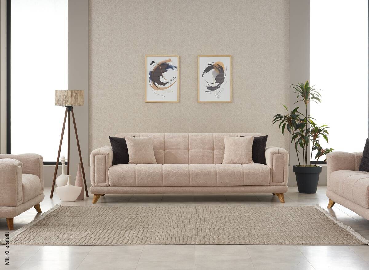 Sofa 3-2-1 Rixos beige Webstoff