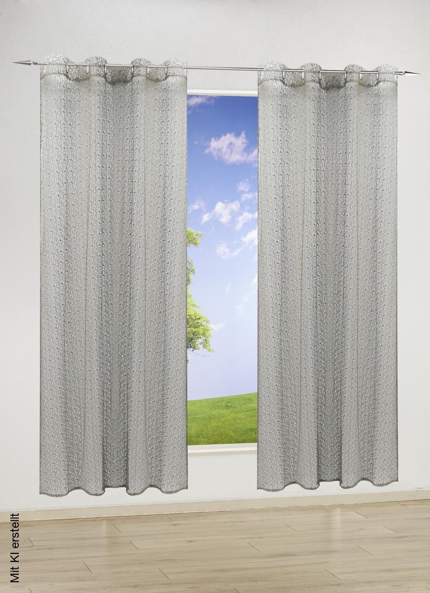 ACUS design collection Ösenvorhang Spider taupe B/L: ca. 140x245 cm