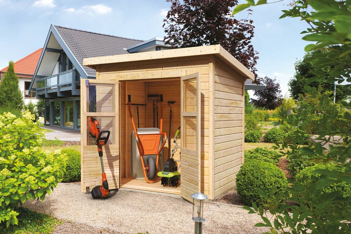 Karibu Gartenhaus Tony 0,5 natur B/H/T: ca. 212x219x154 cm