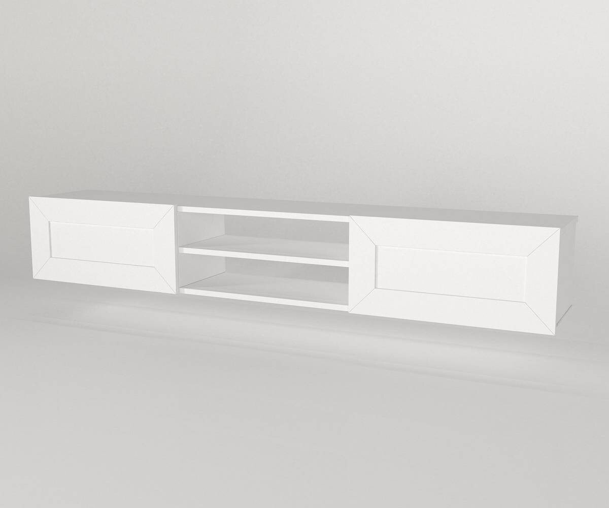 TV-Lowboard Piuma weiß B/H/T: ca. 180x29,1x29,6 cm