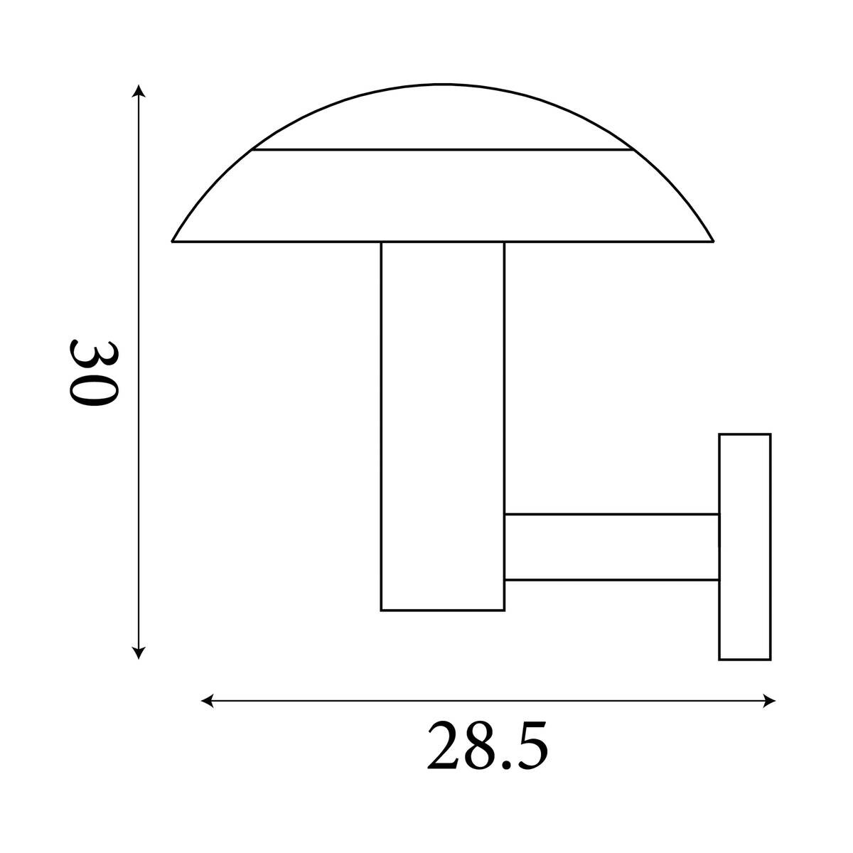 LED-Außenwandleuchte weiß dunkelgrau B/H/T: ca. 17x30x28,5 cm