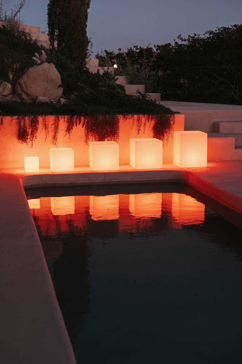 LED-Dekoleuchte weiß B/H/L: ca. 40x40x40 cm