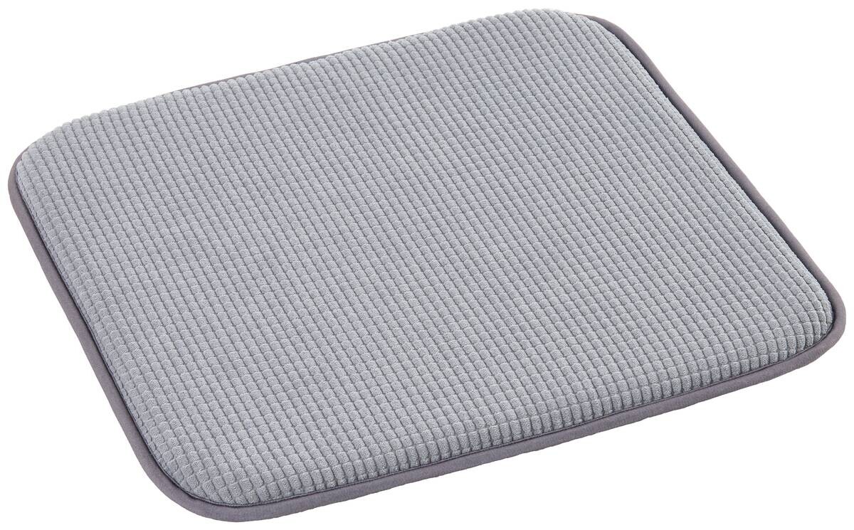 Sitzkissen silber Polyester B/H/L: ca. 38x2x38 cm