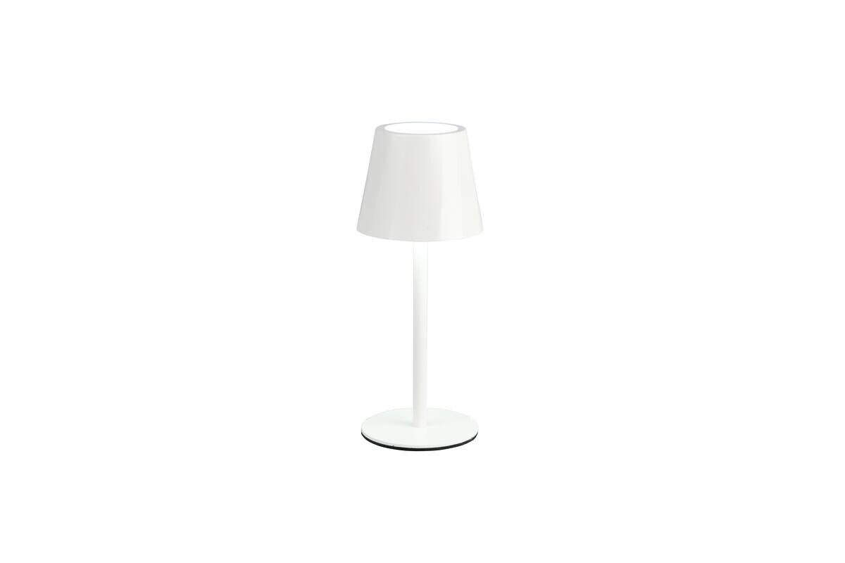 Reality LED Tischleuchte DIAZ weiß Metall H: ca. 21 cm 1 Brennstellen