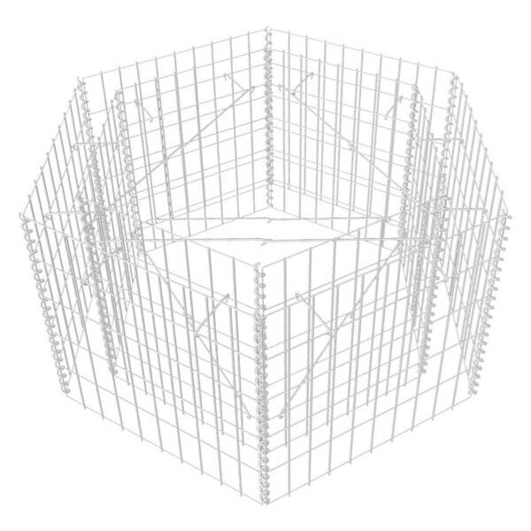Gabionen-Hochbeet silber Stahl B/H/L: ca. 90x50x100 cm