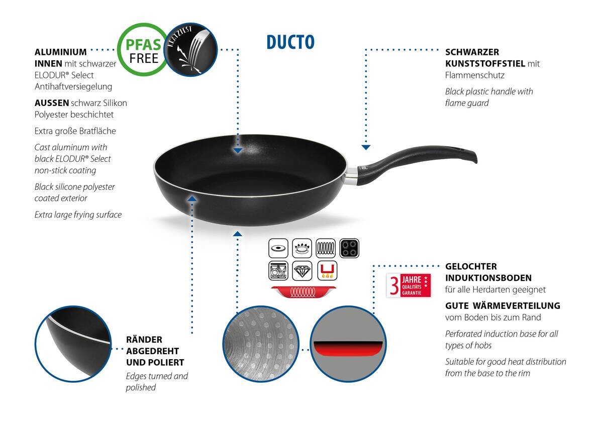 ELO Wokpfanne schwarz Aluminium