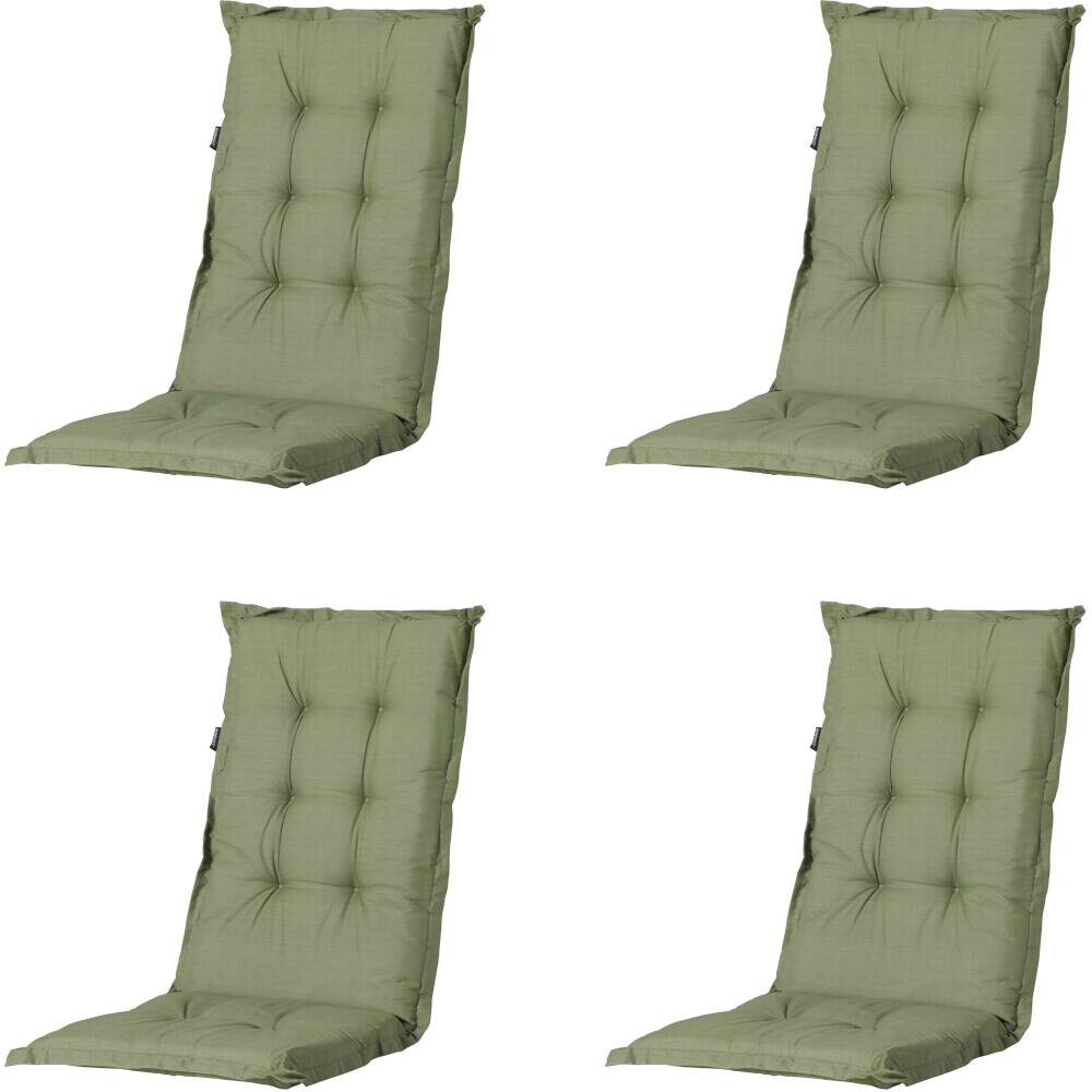 PROGARDEN,MADISON Klappsessel Set + Auflagen Tampa grün Kunststoff B/H/L: ca. 61x109x60 cm