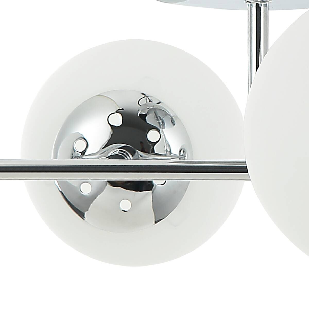 Lamkur Kronleuchter Maddie Chrom Stahl Glas B/H/L: ca. 19x44x61 cm E14 4 Brennstellen