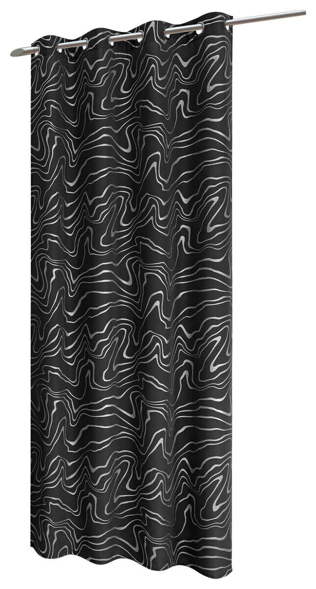 POCOline Ösenvorhang Samoa schwarz 100% Polyester B/L: ca. 135x245 cm
