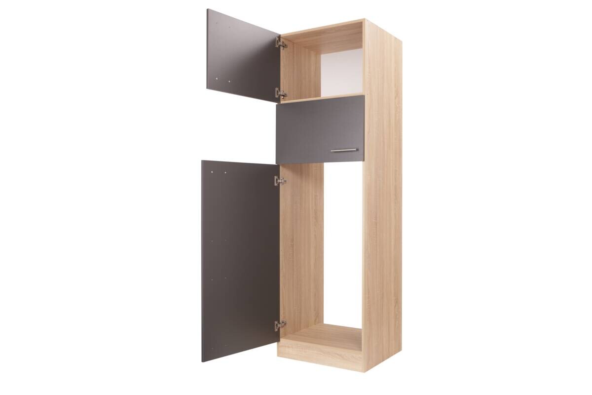 Kühlumbauschrank Merle grau B/H/T: ca. 60x200x60 cm