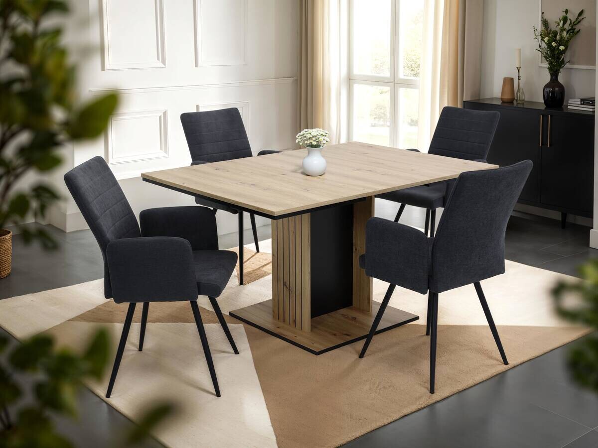 Esstisch Raul Eiche schwarz B/H/T: ca. 140x76x100 cm