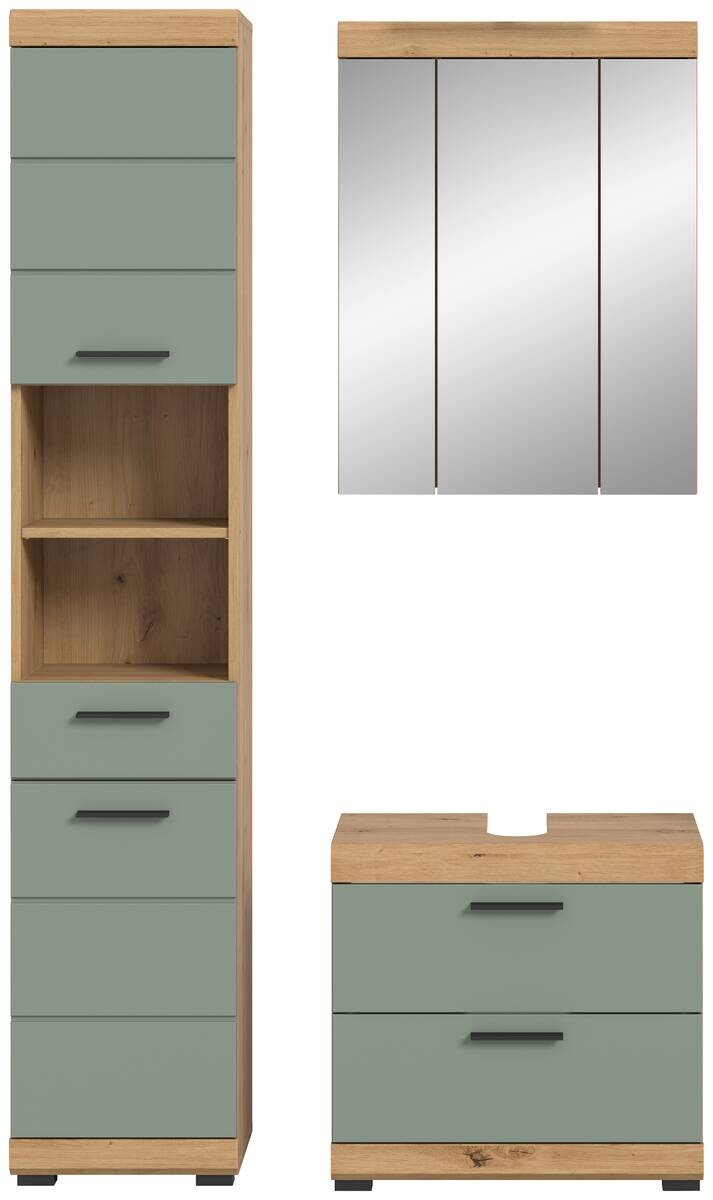Badezimmer-Set Scout Eiche Artisan Nachbildung salbei Nachbildung B/H/T: ca. 112x191x37 cm
