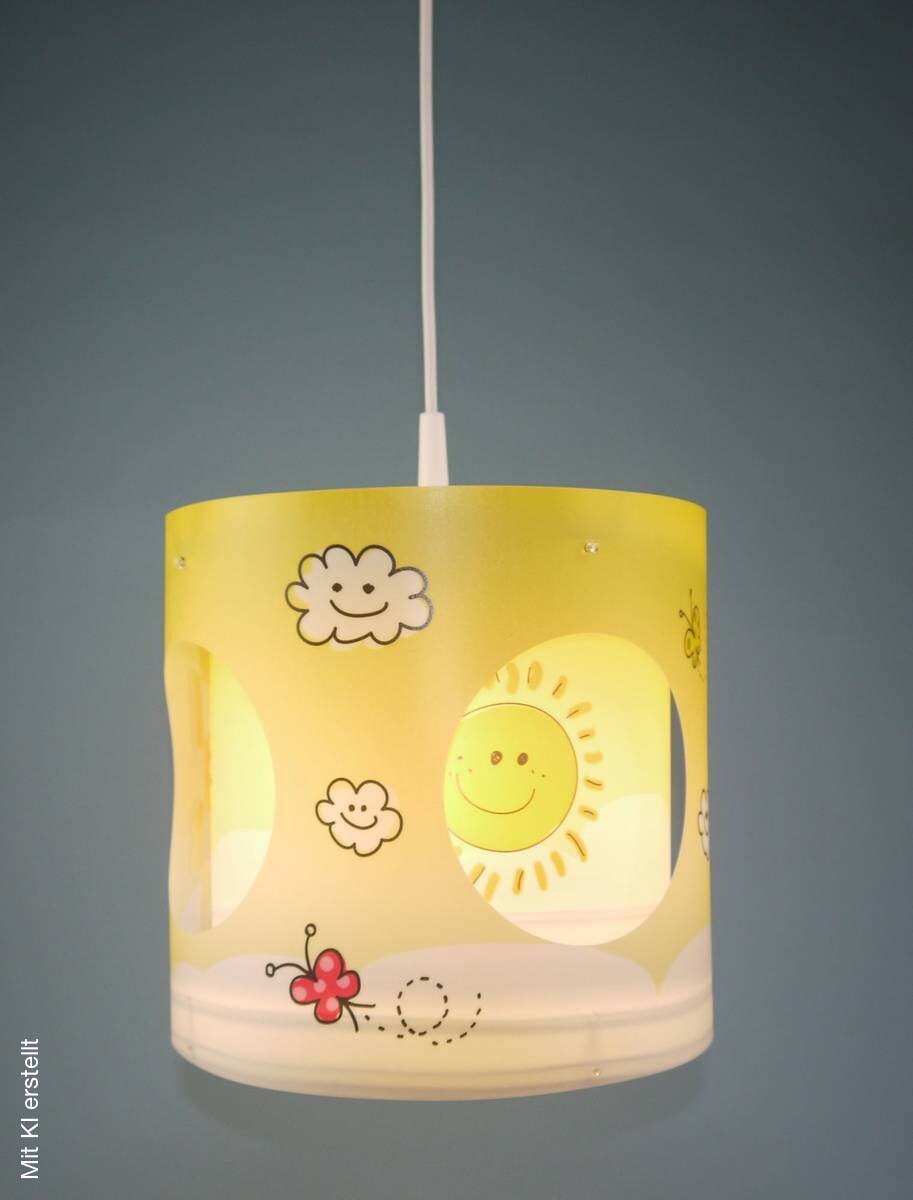 Niermann Dreh-Pendelleuchte Sunny gelb Kunststoff H/D: ca. 27x25 cm E27