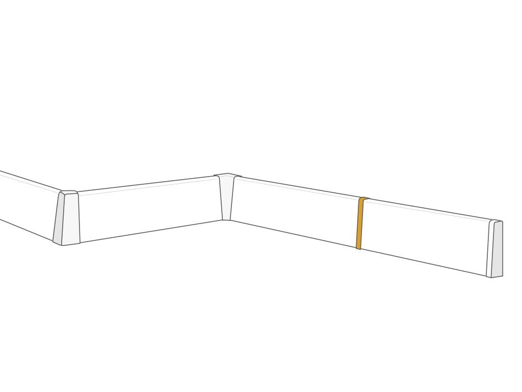 Verlängerung weiß L/B/H: ca. 1x1x5,8 cm