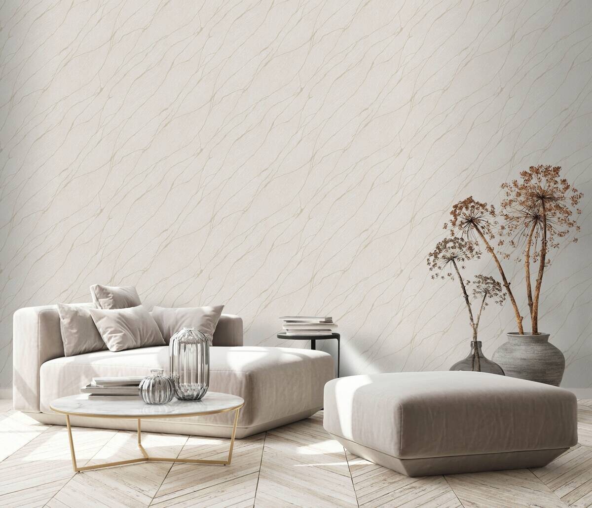 Erismann Vliestapete Marmoroptik hellbraun B/L: ca. 53x1005 cm