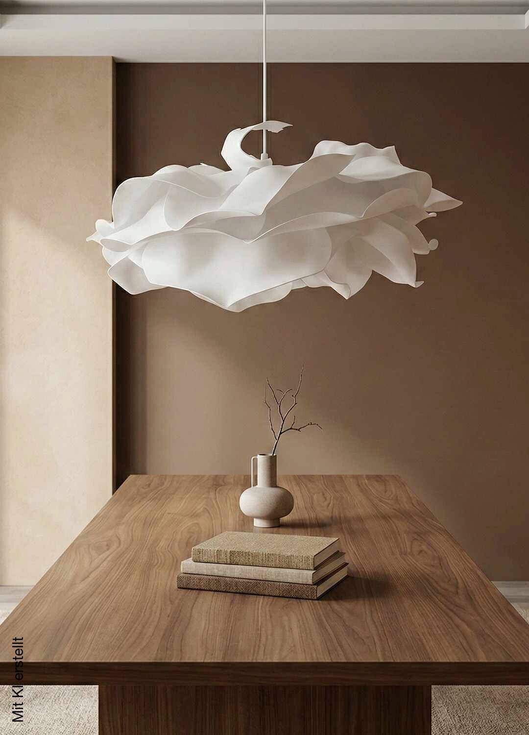 Opviq Pendelleuchte weiß Kunststoff B/H/T/L/D: ca. 58x85x58x58x58 cm E27 1 Brennstellen