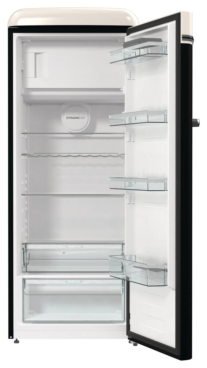 Gorenje VW-Retro-Kühlschrank OBRB615DBK schwarz B/H/L: ca. 59,5x152,5x66,1 cm