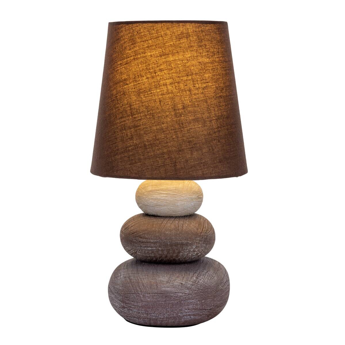 Näve Leuchten Tischleuchte 3045214 braun Keramik B/H/T: ca. 16x31x16 cm E14 1 Brennstellen