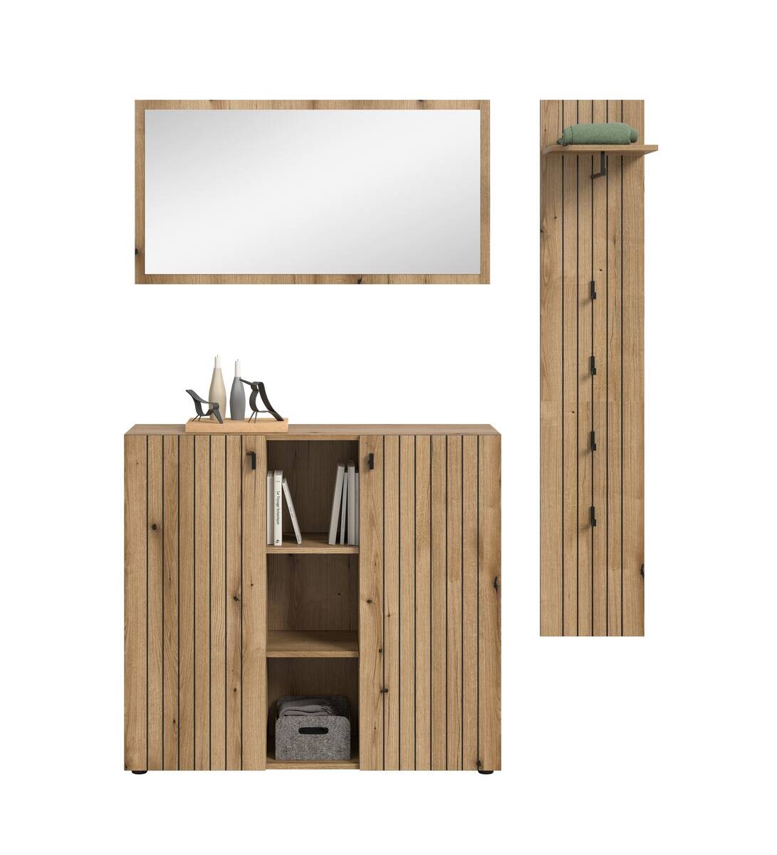 Garderobenset STATION Evoke Oak Nachbildung B/H/T: ca. 157x192x37 cm