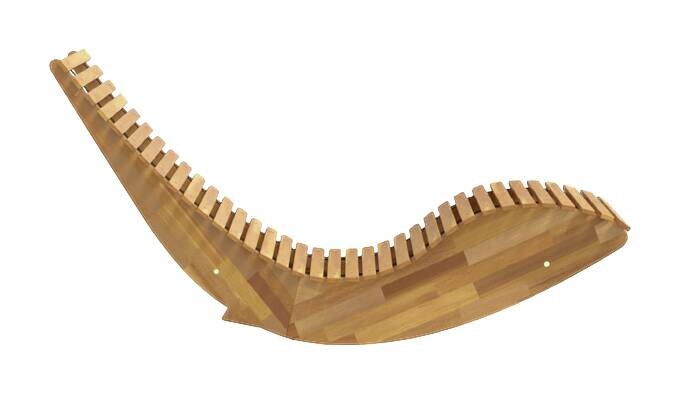 vidaXL Gartenliege braun Akazie B/H/L: ca. 60x86x149 cm