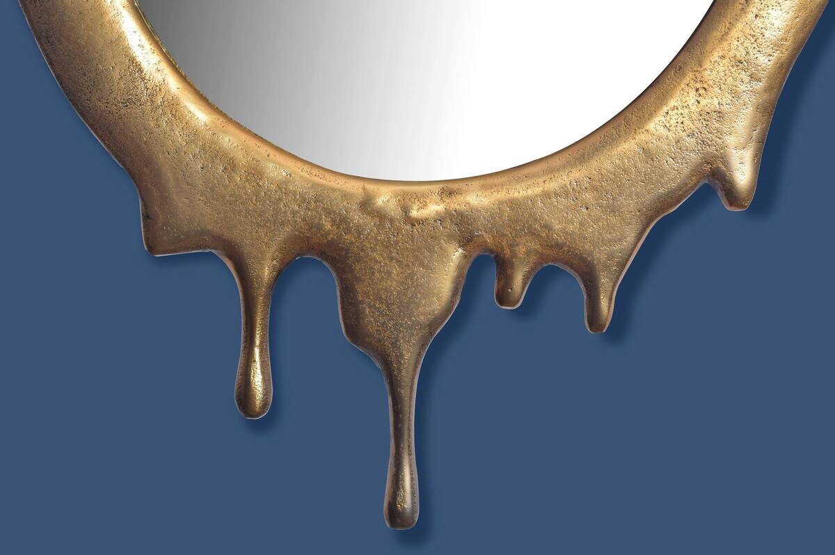 Wohnling Wandspiegel gold Metall B/H/T: ca. 50x71x3 cm