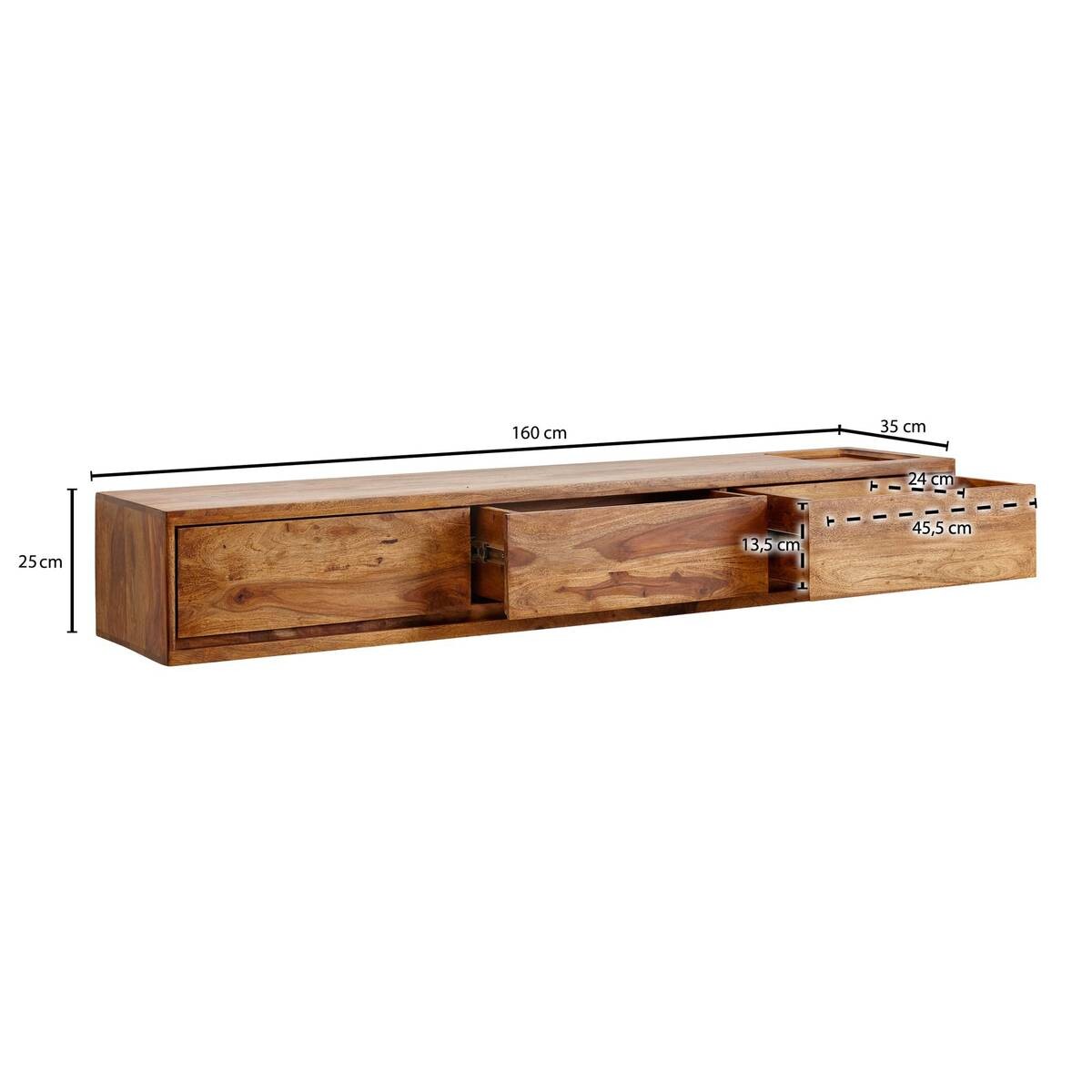 Lowboard rosenholz Nachbildung B/H/T: ca. 160x25x35 cm