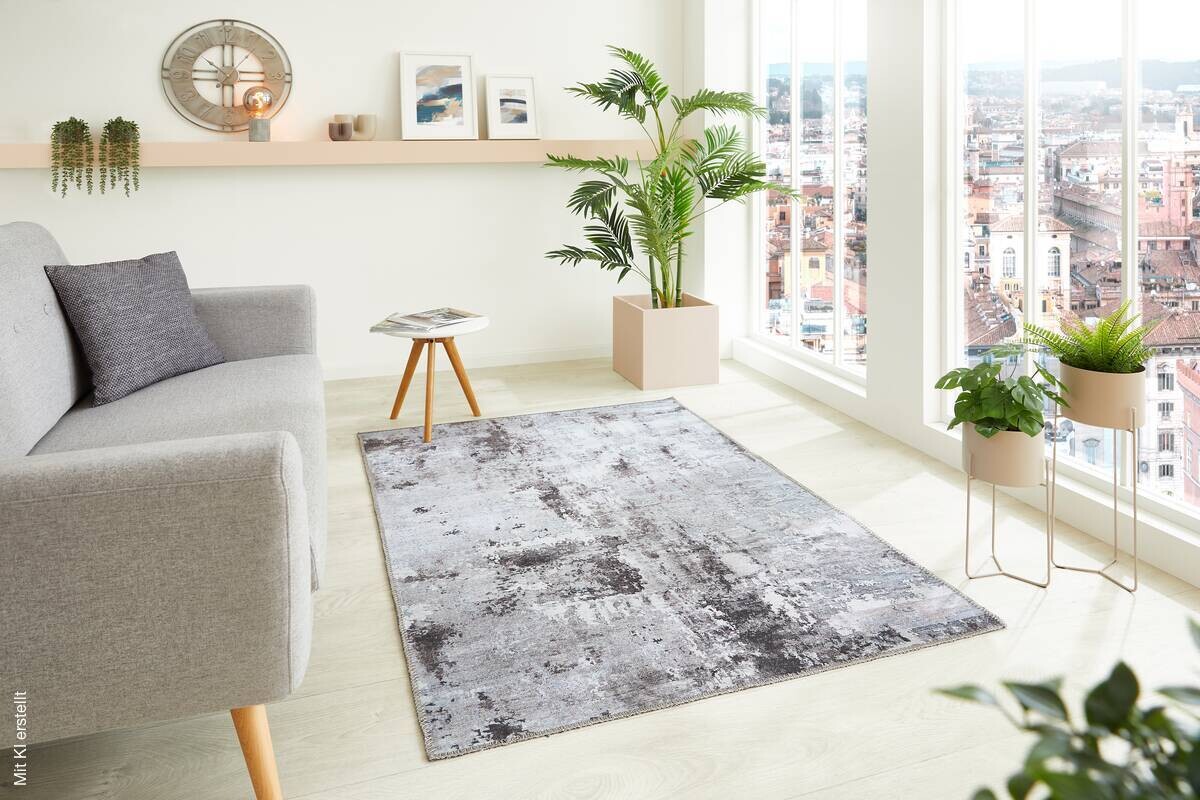 Luxor Living Teppich Lago anthrazit B/L: ca. 240x340 cm