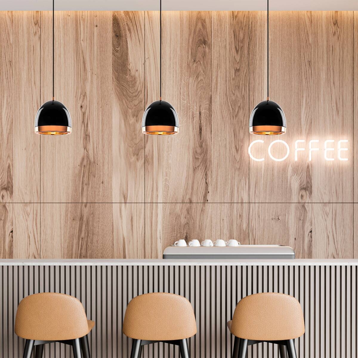 Opviq Pendelleuchte Mugo-10635 schwarz gold Metall B/H/T/L/D: ca. 17x114x17x17x17 cm E27 1 Brennstellen