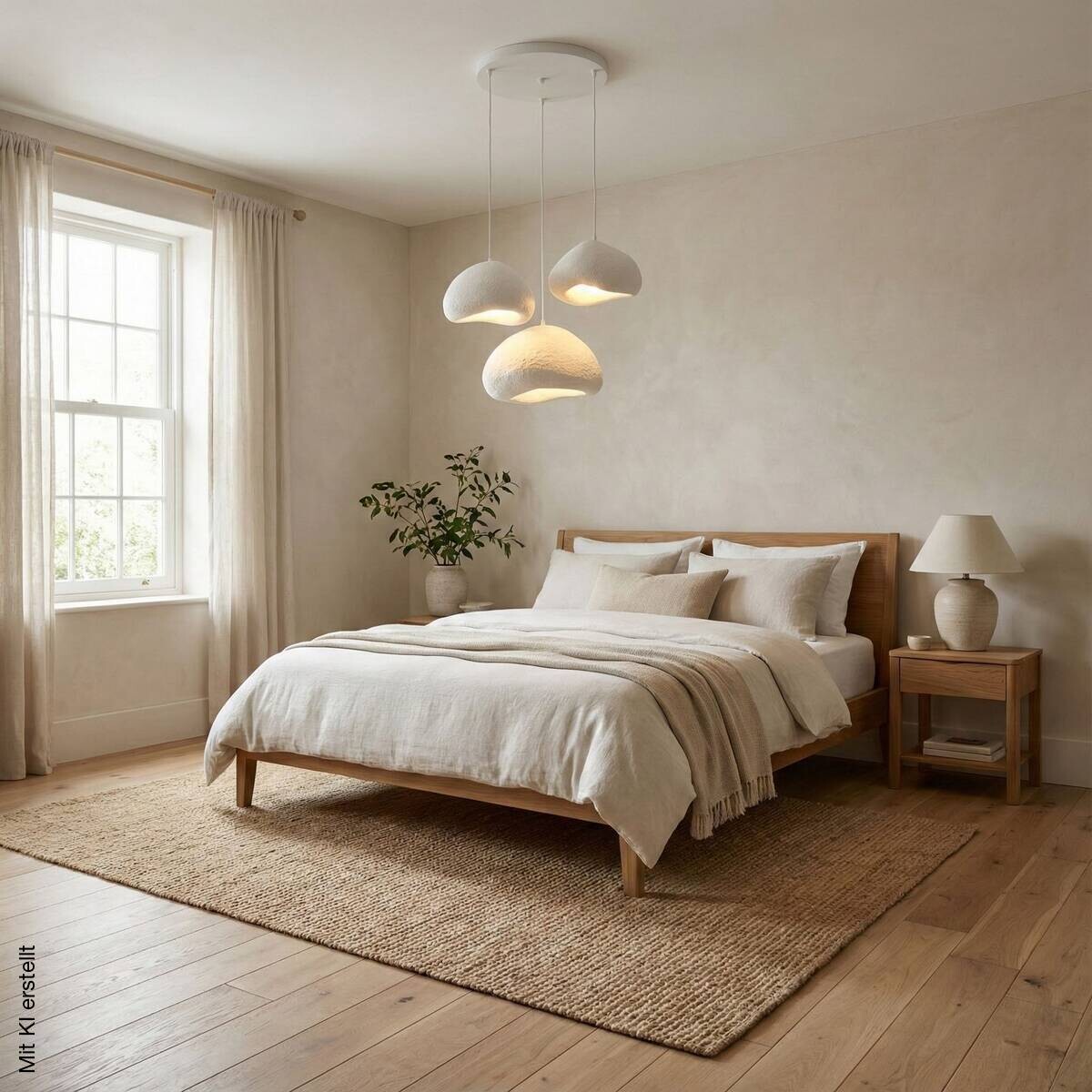 Opviq Pendelleuchte weiß Metall Fiberglas B/H/T/L/D: ca. 82x115x82x82x82 cm E27 3 Brennstellen