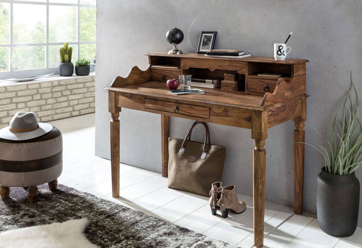 Schreibtisch natur B/H/T: ca. 115x100x60 cm