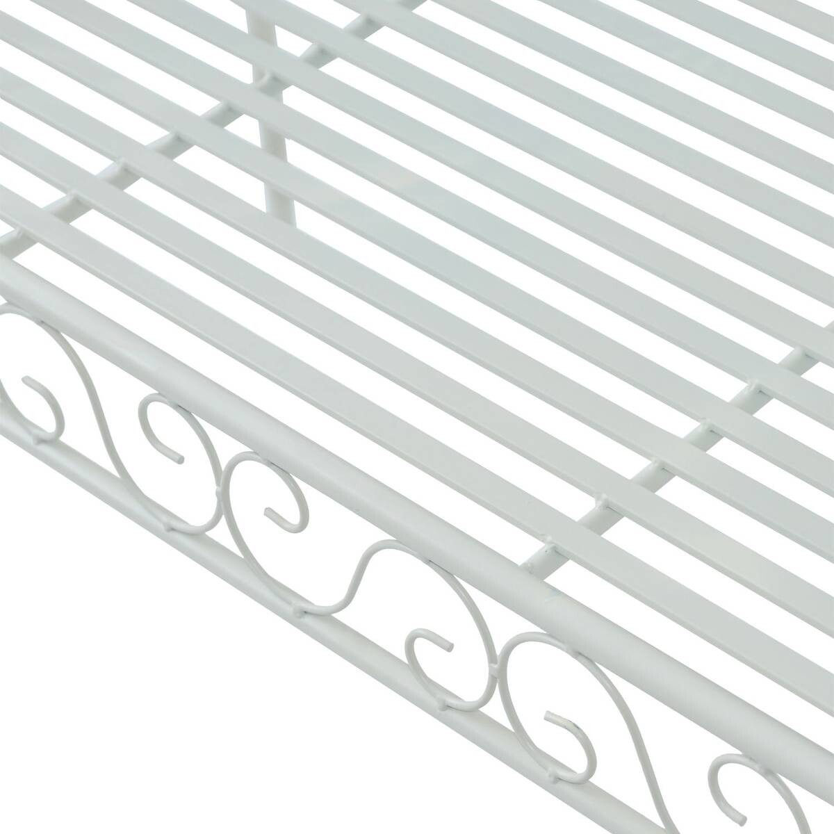 Outsunny Gartenbank weiß Metall B/H/T: ca. 114x94x50 cm