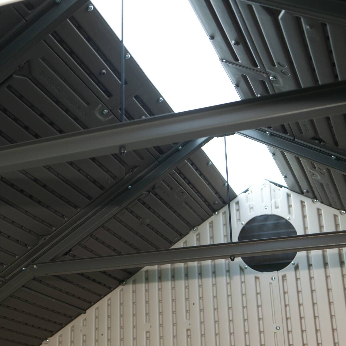 Lifetime Gerätehaus Texas hellgrau B/H/L: ca. 381x243,84x243,84 cm