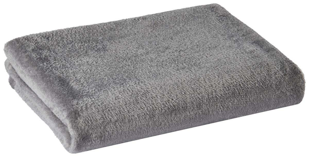 Flanelldecke grau Polyester B/L: ca. 160x220 cm