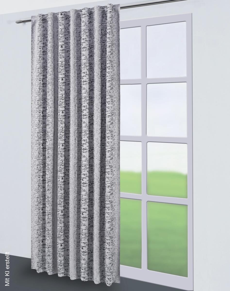 Kombivorhang Gizem silber B/L: ca. 140x245 cm