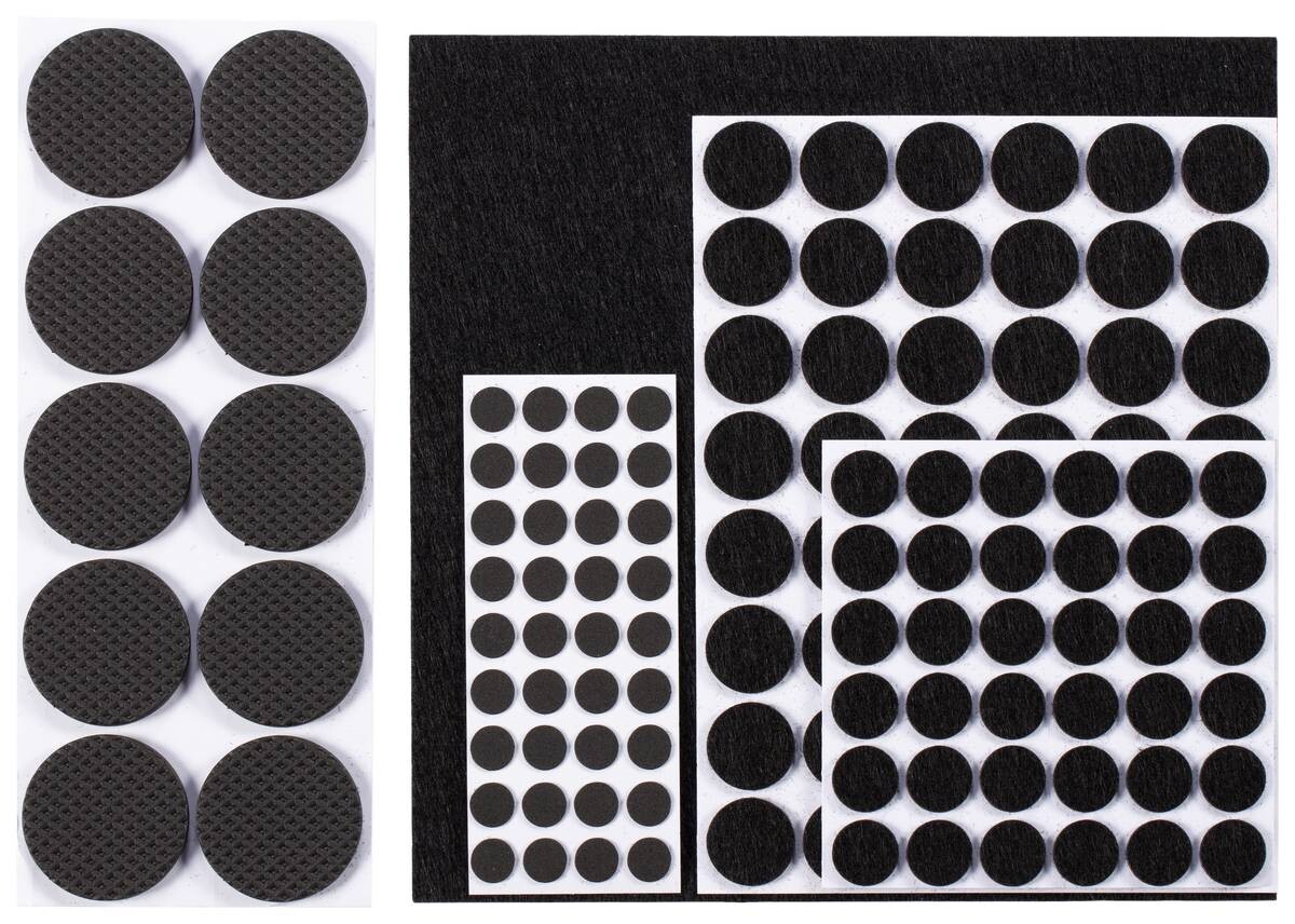 POCOline Filzgleiter schwarz 131 tlg.