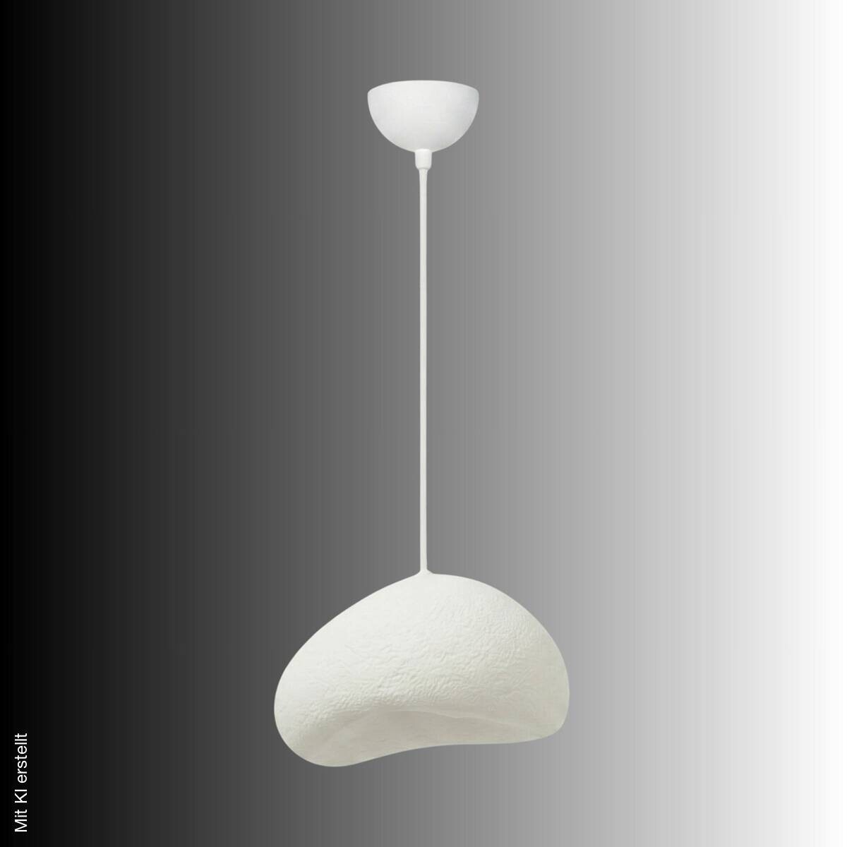 Opviq Pendelleuchte weiß Fiberglas Metall B/T/L: ca. 32x27x32 cm E27 1 Brennstellen