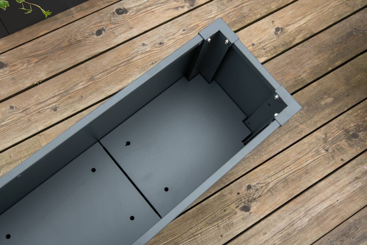 Westmann Pflanzkasten Talus anthrazit Metall B/H/L: ca. 100x52x25 cm