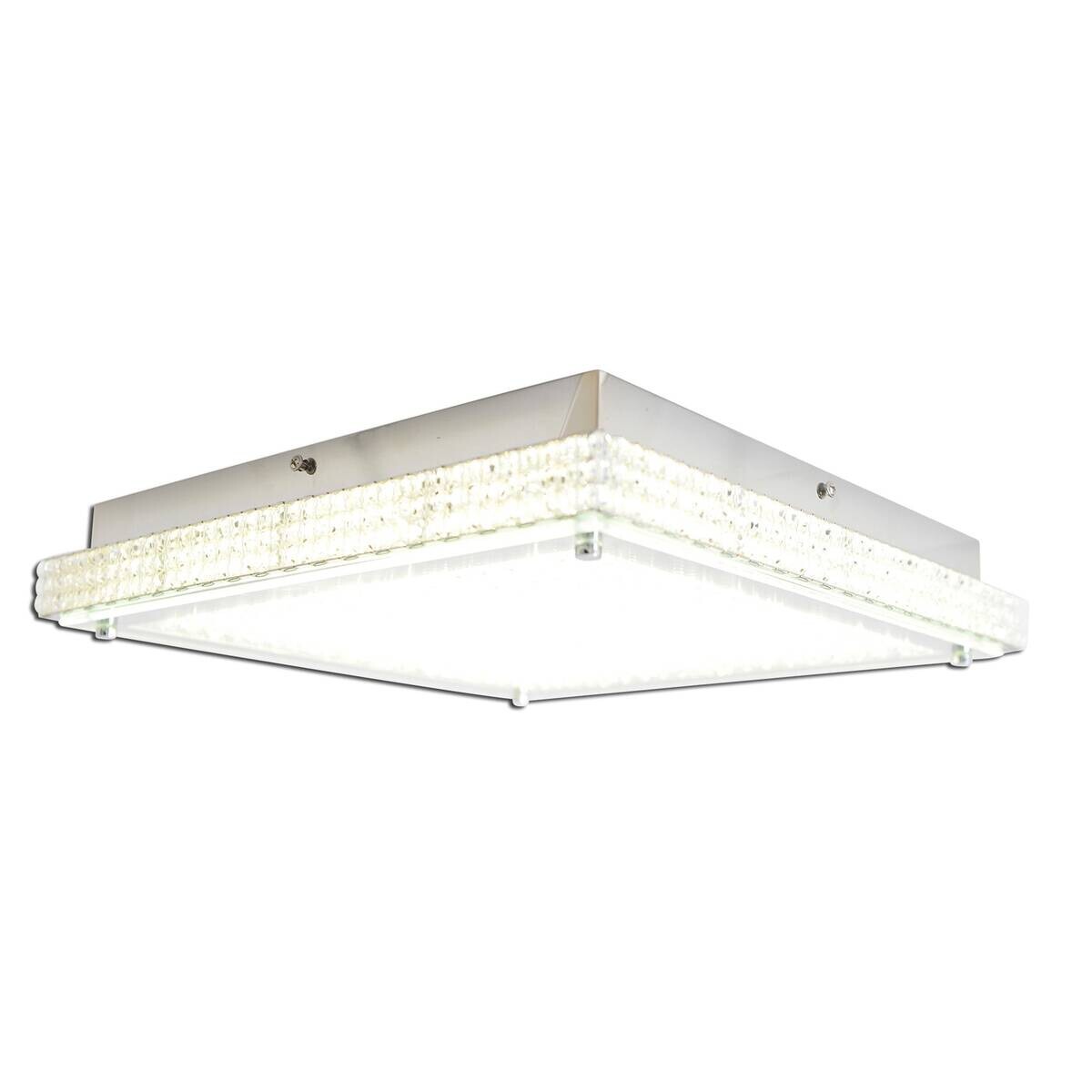 Näve Leuchten Deckenleuchte 1200931 transparent Metall Kunststoff B/H/T: ca. 39x7,2x39 cm null 1 Brennstellen