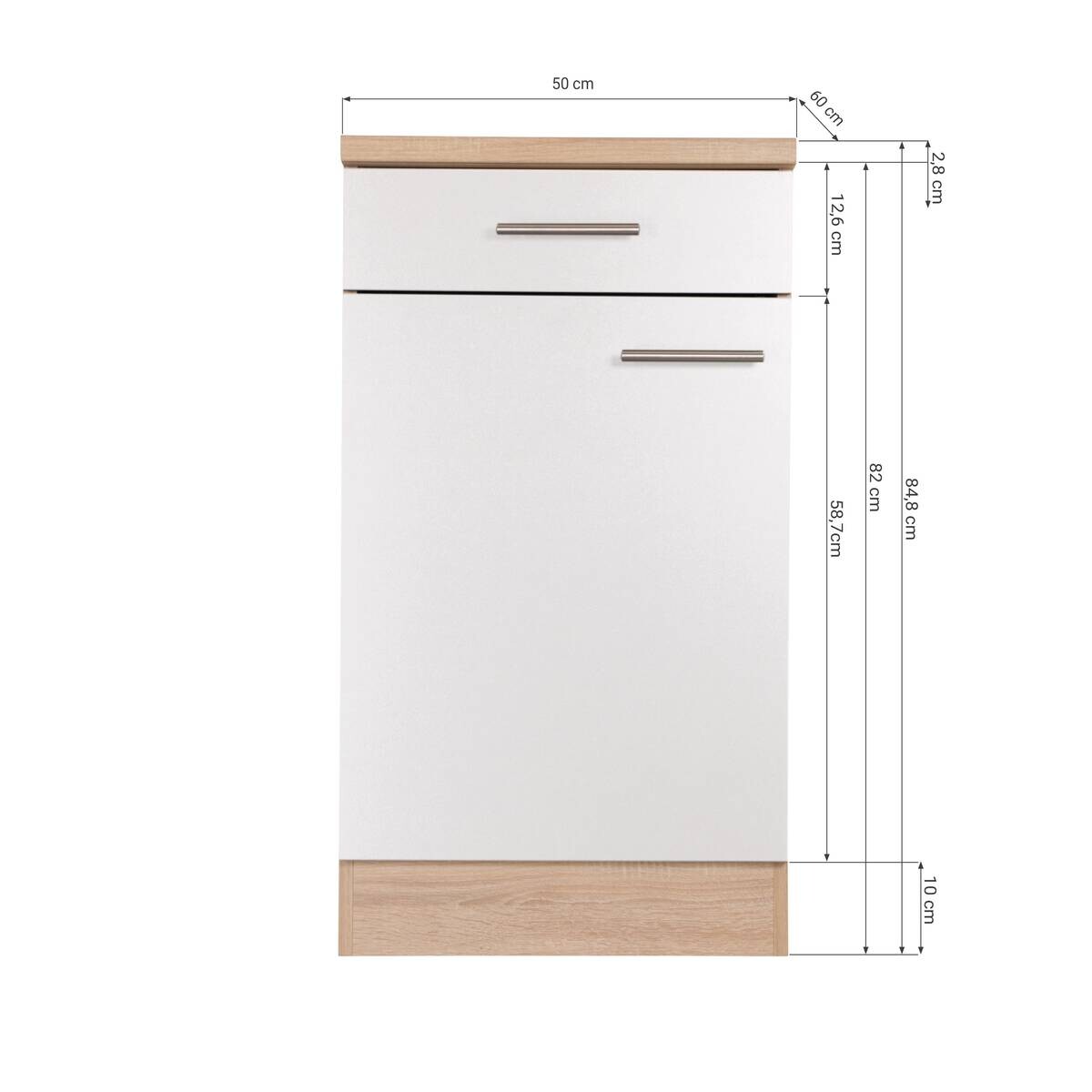 Unterschrank Merle grau B/H/T: ca. 50x85x60 cm