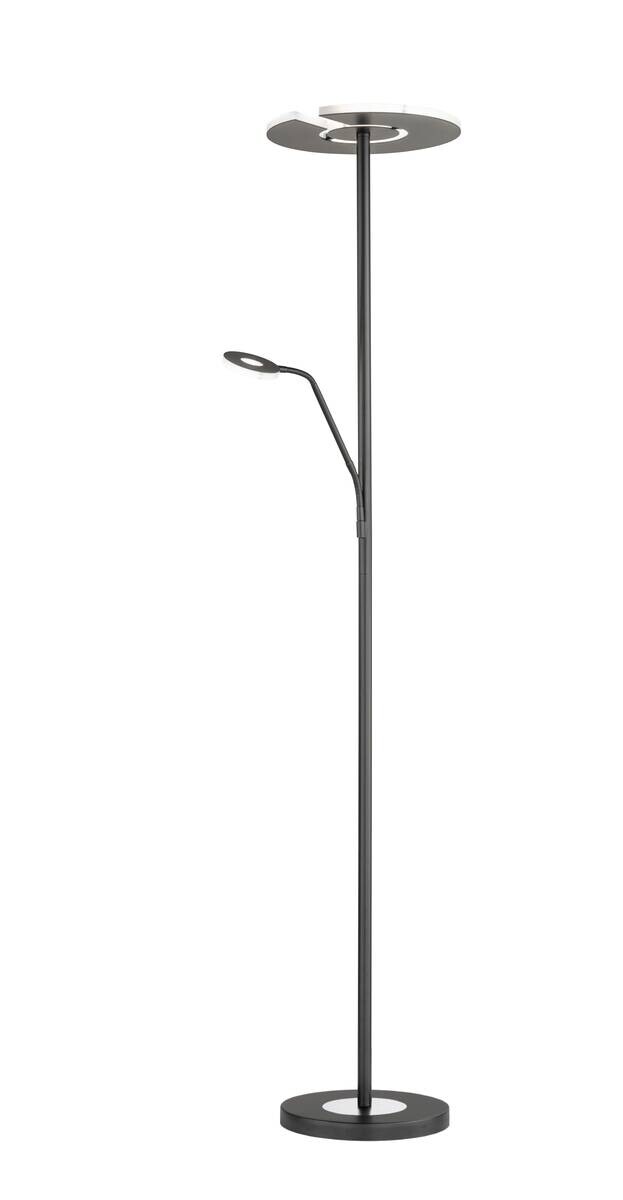 Fischer & Honsel Stehlampe 40318 Chrom schwarz Metall B/H/T: ca. 35x180x50 cm 1 Brennstellen