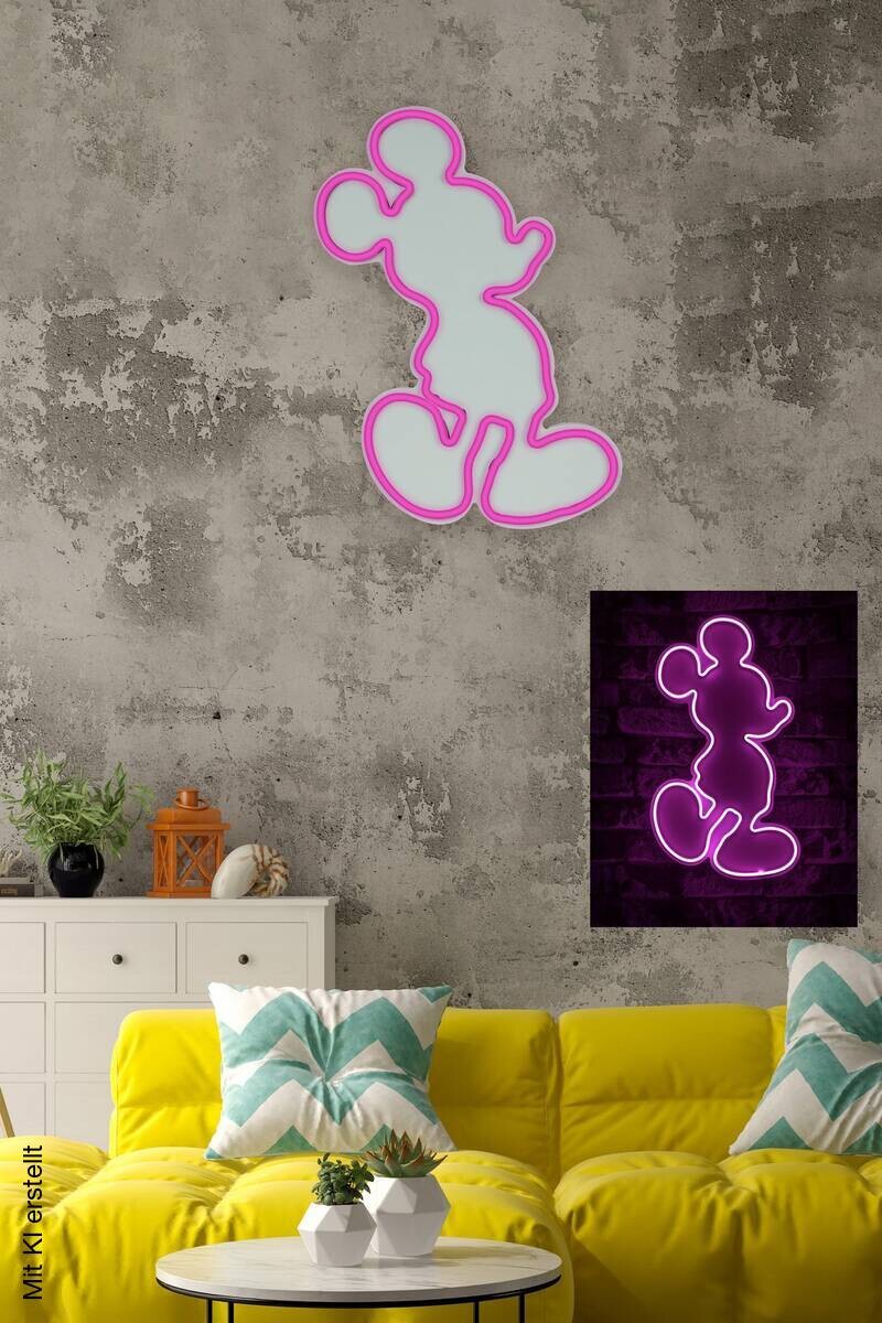 Opviq LED-Wandleuchte rosa PVC B/H/T/L: ca. 27x49x3x27 cm