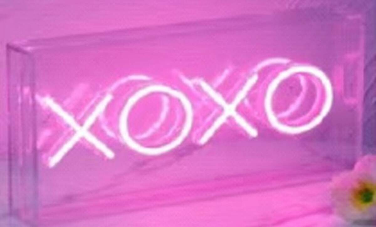 Nolo LED-Dekoleuchte Xoxo pink Kunststoff B/H/T: ca. 30x15x4,7 cm