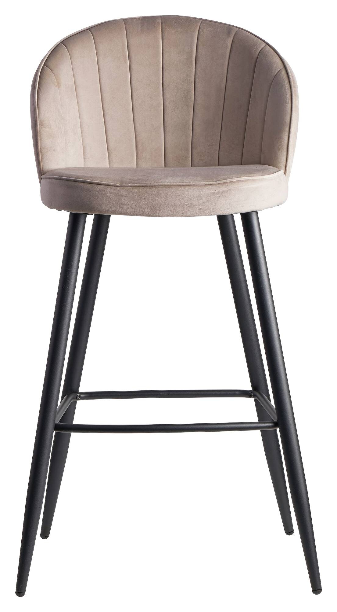 Barhocker beige Stoff B/H/T: ca. 56x102,5x52,5 cm
