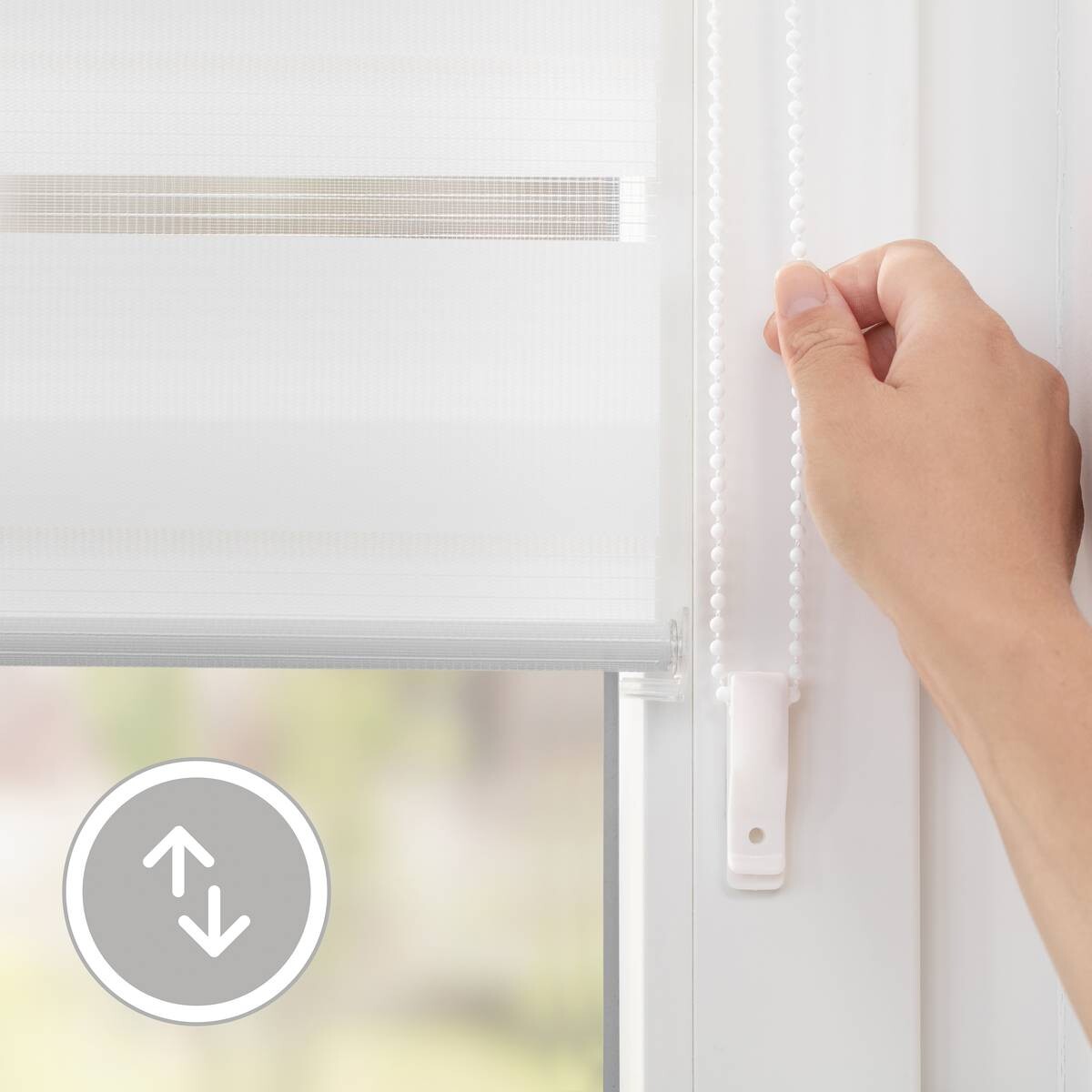 LICHTBLICK Doppelrollo Duo weiß B/L: ca. 90x220 cm