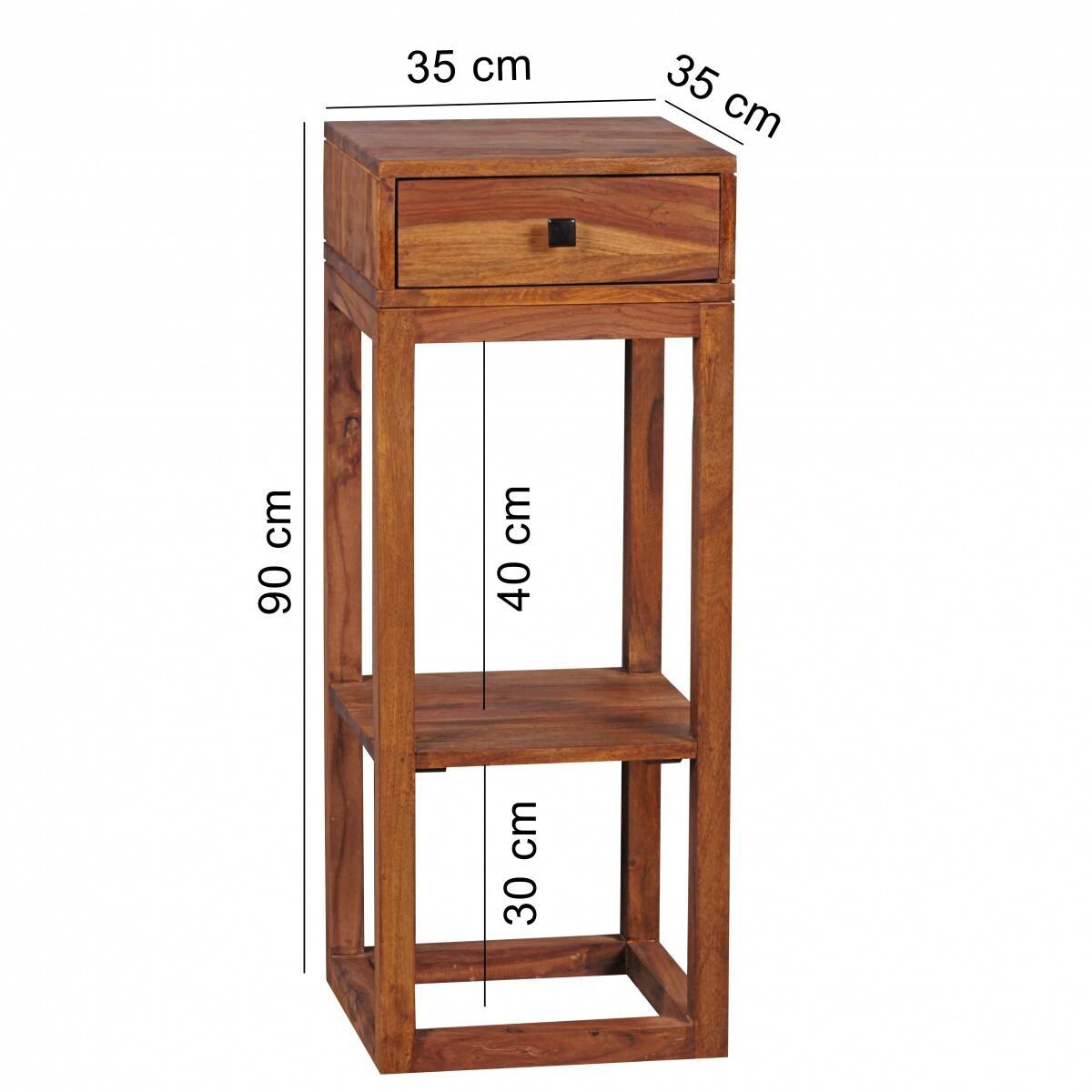 Beistelltisch natur Echtholz B/H/T: ca. 35x90x35 cm