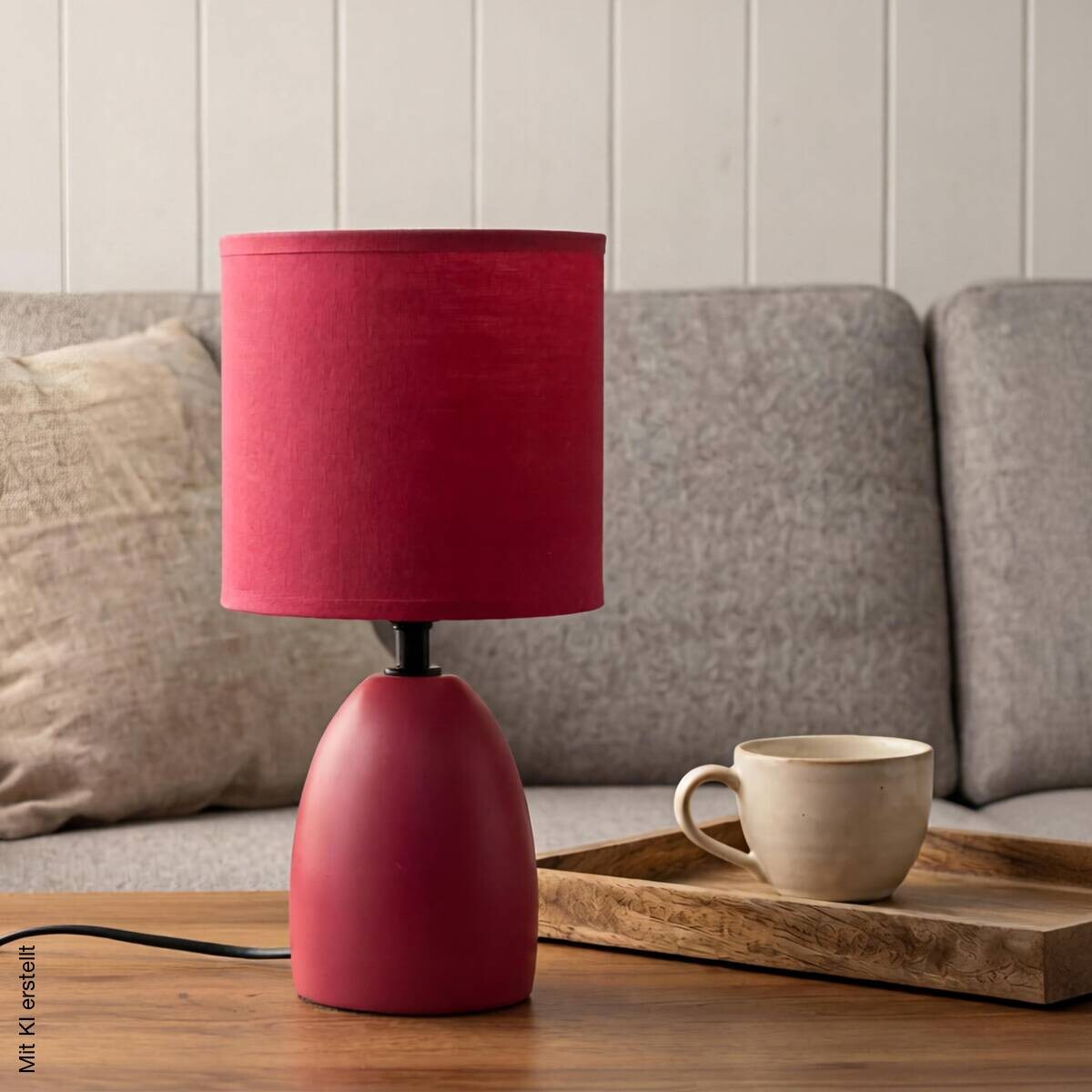 POCOline Tischleuchte Kushi pink Keramik B/H/L: ca. 15x27x15 cm E14 1 Brennstellen